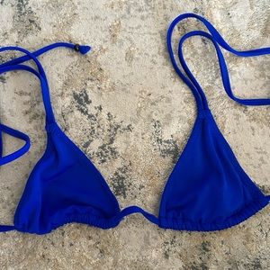 White fox bikini top